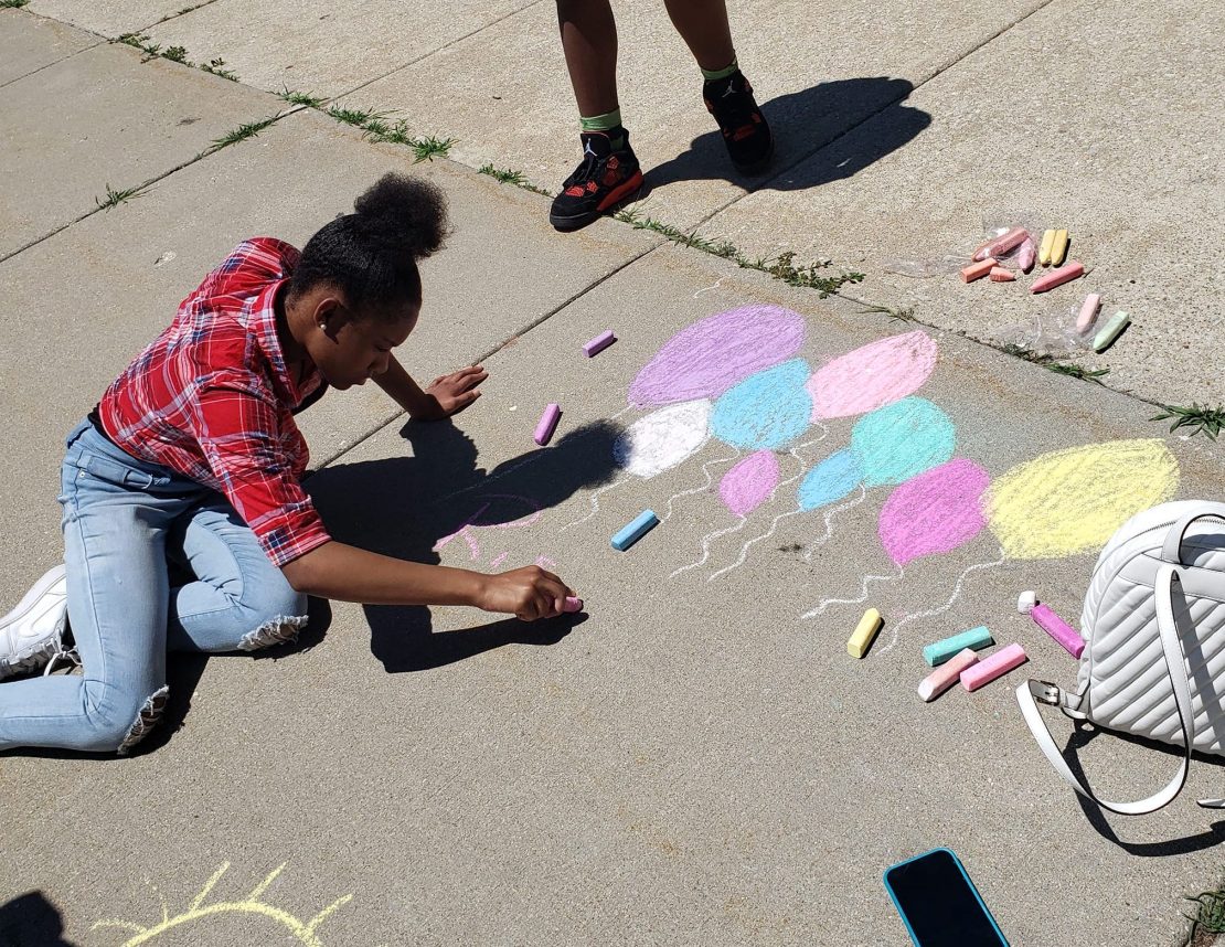 Green_Sidewalk chalk_2